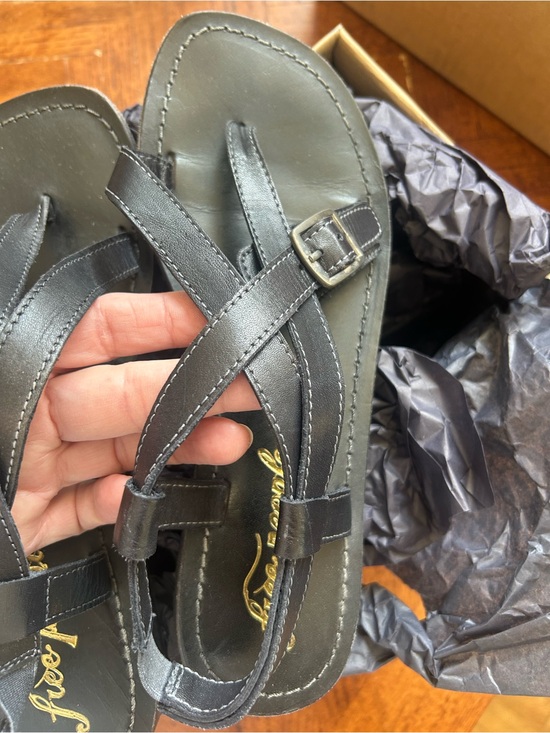 Free People Shoes - Free People Black Crisscross Buckle Sandals